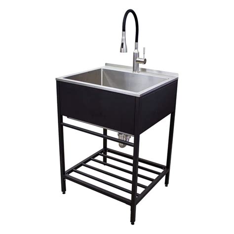 stainless steel utility sinks with cabinet|free standing stainless utility sink.